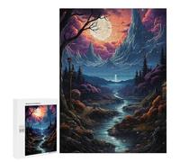 500 PCS Puzzles Enchanted Moonlit Forest Puzzles pour Adultes Améliorent La Mémoire Défi Éducatif Jouets Jeux Éducatifs 500 PCS