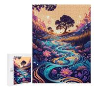 500 PCS Puzzles Enchanted River Fantasy Puzzles pour Adultes Améliorent La Mémoire Défi Éducatif Jouets Jeux Éducatifs 500 PCS