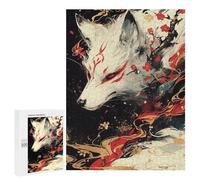 500 PCS Puzzles Fox Spirit with Cherry Blossoms -1 Puzzles pour Adolescents : Amusants Et Humoristiques ! Chaque Pièce Est Unique - Jouets Éducatifs