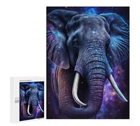 500 PCS Puzzles Galactic Elephant Art Print-3 Puzzles pour Adolescents : Amusants Et Humoristiques ! Chaque Pièce Est Unique - Jouets Éducatifs