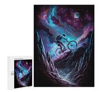 500 PCS Puzzles Galactic Mountain Bike Adventure Puzzles pour Adolescents : Amusants Et Humoristiques ! Chaque Pièce Est Unique - Jouets Éducatifs