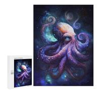 500 PCS Puzzles Galactic Octopus Art Print-4 Puzzles pour Adolescents : Amusants Et Humoristiques ! Chaque Pièce Est Unique - Jouets Éducatifs
