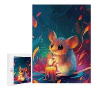 500 PCS Puzzles Magical Mouse with Candle Puzzles pour Adultes Améliorent La Mémoire Défi Éducatif Jouets Jeux Éducatifs 500 PCS