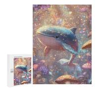 500 PCS Puzzles Magical Whales in Fantasy Forest Puzzles pour Adolescents : Amusants Et Humoristiques ! Chaque Pièce Est Unique - Jouets Éducatifs