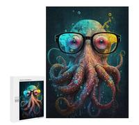 500 PCS Puzzles pour Adolescentes Colorful Octopus Art Print-14 Puzzle pour Adolescentes - Défi Difficile - Défi Éducatif - Amusement en Famille Et Soirée Jeux 500 PCS
