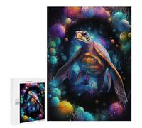 500 PCS Puzzles pour Adolescentes Colorful Sea Turtle Art Print Puzzle pour Adolescentes - Défi Difficile - Défi Éducatif - Amusement en Famille Et Soirée Jeux 500 PCS