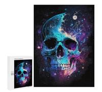500 PCS Puzzles pour Adolescentes Cosmic Skull Art Print-2 Puzzle pour Adolescentes - Défi Difficile - Défi Éducatif - Amusement en Famille Et Soirée Jeux 500 PCS
