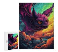 500 PCS Puzzles pour Adolescentes Fantasy Demon Cat Artwork Puzzle pour Adolescentes - Défi Difficile - Défi Éducatif - Amusement en Famille Et Soirée Jeux 500 PCS