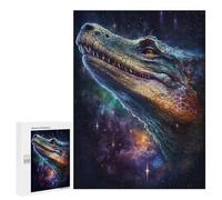 500 PCS Puzzles pour Adolescentes Galactic Crocodile Art Print-5 Puzzle pour Adolescentes - Défi Difficile - Défi Éducatif - Amusement en Famille Et Soirée Jeux 500 PCS