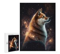 500 PCS Puzzles pour Adolescentes Galactic Shiba Inu Portrait Puzzle pour Adolescentes - Défi Difficile - Défi Éducatif - Amusement en Famille Et Soirée Jeux 500 PCS