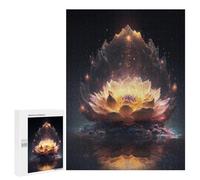 500 PCS Puzzles pour Adolescentes Glowing Lotus Reflection Puzzle pour Adolescentes - Défi Difficile - Défi Éducatif - Amusement en Famille Et Soirée Jeux 500 PCS