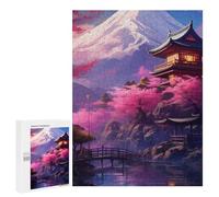 500 PCS Puzzles pour Adolescentes Japanese Garden with Cherry Blossoms-1 Puzzle pour Adolescentes - Défi Difficile - Défi Éducatif - Amusement en Famille Et Soirée Jeux 500 PCS