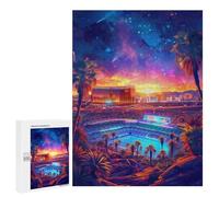500 PCS Puzzles pour Adolescentes Las Vegas Stadium Sunset Puzzle pour Adolescentes - Défi Difficile - Défi Éducatif - Amusement en Famille Et Soirée Jeux 500 PCS