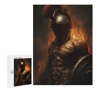 500 PCS Puzzles pour Adolescentes Warrior in Flames Armor Puzzle pour Adolescentes - Défi Difficile - Défi Éducatif - Amusement en Famille Et Soirée Jeux 500 PCS