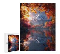 500 PCS Puzzles pour Adolescents Autumnal Reflections of Mount Fuji Puzzles pour Adultes Assemblage De Motifs Stimule Le Cerveau Jeux Et Jouets Stimulants 500 PCS