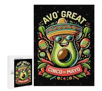 500 PCS Puzzles pour Adolescents Avocado Great Cinco Mayo Puzzles pour Adultes Jeux Relaxants Assemblage De Motifs Interaction Parent-Enfant 500 PCS