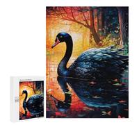 500 PCS Puzzles pour Adolescents Black Swan Reflections in Autumn Jeux De Puzzle Relaxants, Amusants Et Humoristiques : des Cadeaux d'anniversaire Et De Noël Uniques 500 PCS