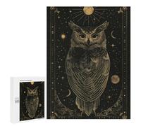 500 PCS Puzzles pour Adolescents Celestial Owl Puzzles pour Adultes Et Familles : Les Jeux Améliorent La Mémoire Et Stimulent Le Cerveau