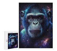 500 PCS Puzzles pour Adolescents Chimpanzee in Space Art Print-1 Puzzles pour Adultes - Jeu Difficile Et Stimulant À Compléter - Jouets De Jeu Stimulants 500 PCS