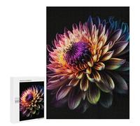 500 PCS Puzzles pour Adolescents Colorful Dahlia Bloom Puzzles pour Adultes Assemblage De Motifs Stimule Le Cerveau Jeux Et Jouets Stimulants 500 PCS