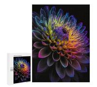 500 PCS Puzzles pour Adolescents Colorful Glowing Flower Art Puzzles pour Adultes - Jeu Difficile Et Stimulant À Compléter - Jouets De Jeu Stimulants 500 PCS