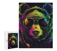 500 PCS Puzzles pour Adolescents Colorful Monkey DJ Headphones Art Puzzles pour Adultes - Jeu Difficile Et Stimulant À Compléter - Jouets De Jeu Stimulants 500 PCS