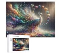 500 PCS Puzzles pour Adolescents Colorful Peacock Fantasy Artwork Jeux De Puzzle Relaxants, Amusants Et Humoristiques : des Cadeaux d'anniversaire Et De Noël Uniques 500 PCS