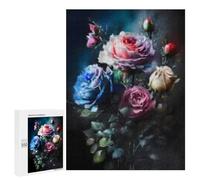 500 PCS Puzzles pour Adolescents Colorful Rose Bouquet Puzzle pour Adultes - Jeu Manuel - Défi Difficile - Idéal comme Cadeau 500 PCS