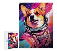 500 PCS Puzzles pour Adolescents Corgi Astronaut in Space -22 Puzzles pour Adultes - Jeu Difficile Et Stimulant À Compléter - Jouets De Jeu Stimulants 500 PCS