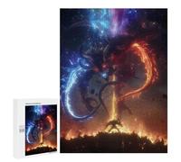 500 PCS Puzzles pour Adolescents Cosmic Dragon Battle Puzzles pour Adultes Jeux Relaxants Assemblage De Motifs Interaction Parent-Enfant 500 PCS