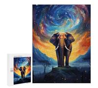 500 PCS Puzzles pour Adolescents Cosmic Elephant Puzzles pour Adultes Et Familles : Les Jeux Améliorent La Mémoire Et Stimulent Le Cerveau