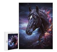 500 PCS Puzzles pour Adolescents Cosmic Horse Portrait Puzzle, Jouet, Décoration Murale, Difficile, Original, Cadeaux d'anniversaire Et De Noël 500 PCS