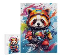 500 PCS Puzzles pour Adolescents Cosmic Red Panda Explorer-7 Puzzles pour Adultes Assemblage De Motifs Stimule Le Cerveau Jeux Et Jouets Stimulants 500 PCS