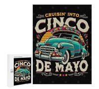 500 PCS Puzzles pour Adolescents Cruisin Into Cinco De Mayo Puzzle, Jouet, Décoration Murale, Difficile, Original, Cadeaux d'anniversaire Et De Noël 500 PCS