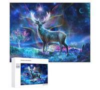 500 PCS Puzzles pour Adolescents Enchanted Forest with Mystical Deer Puzzles pour Adultes Jouets Anti-Stress Défi Difficile Cadeaux Et Anniversaires Uniques 500 PCS