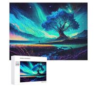 500 PCS Puzzles pour Adolescents Enchanted Night Sky with Mystical Tree Puzzles pour Adultes Jouets Anti-Stress Défi Difficile Cadeaux Et Anniversaires Uniques 500 PCS