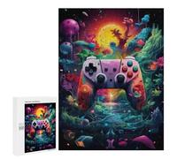 500 PCS Puzzles pour Adolescents Fantasy Game Controller Artwork -6 Jeux De Puzzle Relaxants, Amusants Et Humoristiques : des Cadeaux d'anniversaire Et De Noël Uniques 500 PCS