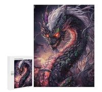 500 PCS Puzzles pour Adolescents Fiery Stone Dragon Puzzle pour Adultes : Jeu De Rapidité Manuelle pour Anniversaire, Noël 500 PCS