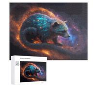 500 PCS Puzzles pour Adolescents Galactic Bear Cosmic Artwork Puzzles pour Adultes, Jeu Familial D'analyse Et De Logique, Cadeaux Anti-Stress 500 PCS