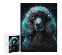 500 PCS Puzzles pour Adolescents Galactic Poodle Portrait -4 Puzzles pour Adultes - Jeu Difficile Et Stimulant À Compléter - Jouets De Jeu Stimulants 500 PCS
