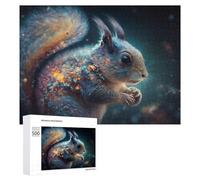 500 PCS Puzzles pour Adolescents Galactic Squirrel Cosmic Whisker Wonder Puzzles pour Adultes Jouets Anti-Stress Défi Difficile Cadeaux Et Anniversaires Uniques 500 PCS