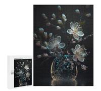 500 PCS Puzzles pour Adolescents Glowing Cherry Blossom Vase Puzzle pour Adultes - Jeu Manuel - Défi Difficile - Idéal comme Cadeau 500 PCS