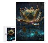 500 PCS Puzzles pour Adolescents Glowing Lotus Pond Puzzles pour Adultes Assemblage De Motifs Stimule Le Cerveau Jeux Et Jouets Stimulants 500 PCS
