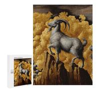 500 PCS Puzzles pour Adolescents Gold X Goat Puzzle pour Adultes : Jeu De Rapidité Manuelle pour Anniversaire, Noël 500 PCS