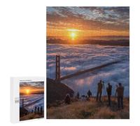 500 PCS Puzzles pour Adolescents Golden Gate Bridge Sunset-2 Puzzles pour Adultes Assemblage De Motifs Stimule Le Cerveau Jeux Et Jouets Stimulants 500 PCS