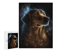 500 PCS Puzzles pour Adolescents Golden Retriever in Space Art Print Puzzle pour Adultes - Jeu Manuel - Défi Difficile - Idéal comme Cadeau 500 PCS