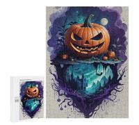 500 PCS Puzzles pour Adolescents Halloween Pumpkin & Castle Puzzle, Jouet, Décoration Murale, Difficile, Original, Cadeaux d'anniversaire Et De Noël 500 PCS