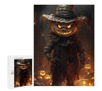 500 PCS Puzzles pour Adolescents Halloween Pumpkin Scarecrow Horror Puzzles pour Adultes Assemblage De Motifs Stimule Le Cerveau Jeux Et Jouets Stimulants 500 PCS