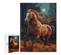 500 PCS Puzzles pour Adolescents Horse Abstract Puzzle pour Adultes - Jeu Manuel - Défi Difficile - Idéal comme Cadeau 500 PCS