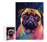 500 PCS Puzzles pour Adolescents Inspirational Space Pug Puzzles pour Adultes Et Familles : Les Jeux Améliorent La Mémoire Et Stimulent Le Cerveau